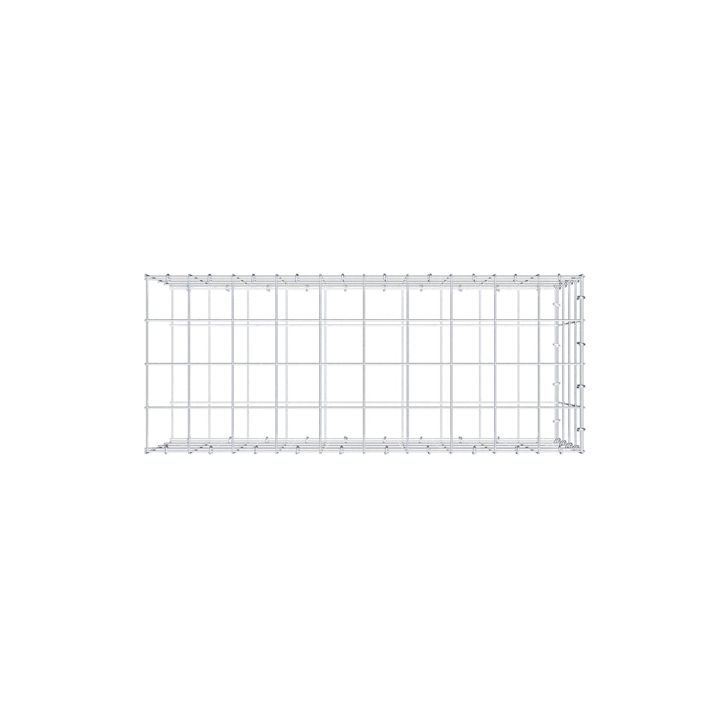 Anbaugabione Typ 2 100 cm x 40 cm x 40 cm (L x H x T), Maschenweite 10 cm x 10 cm, C-Ring