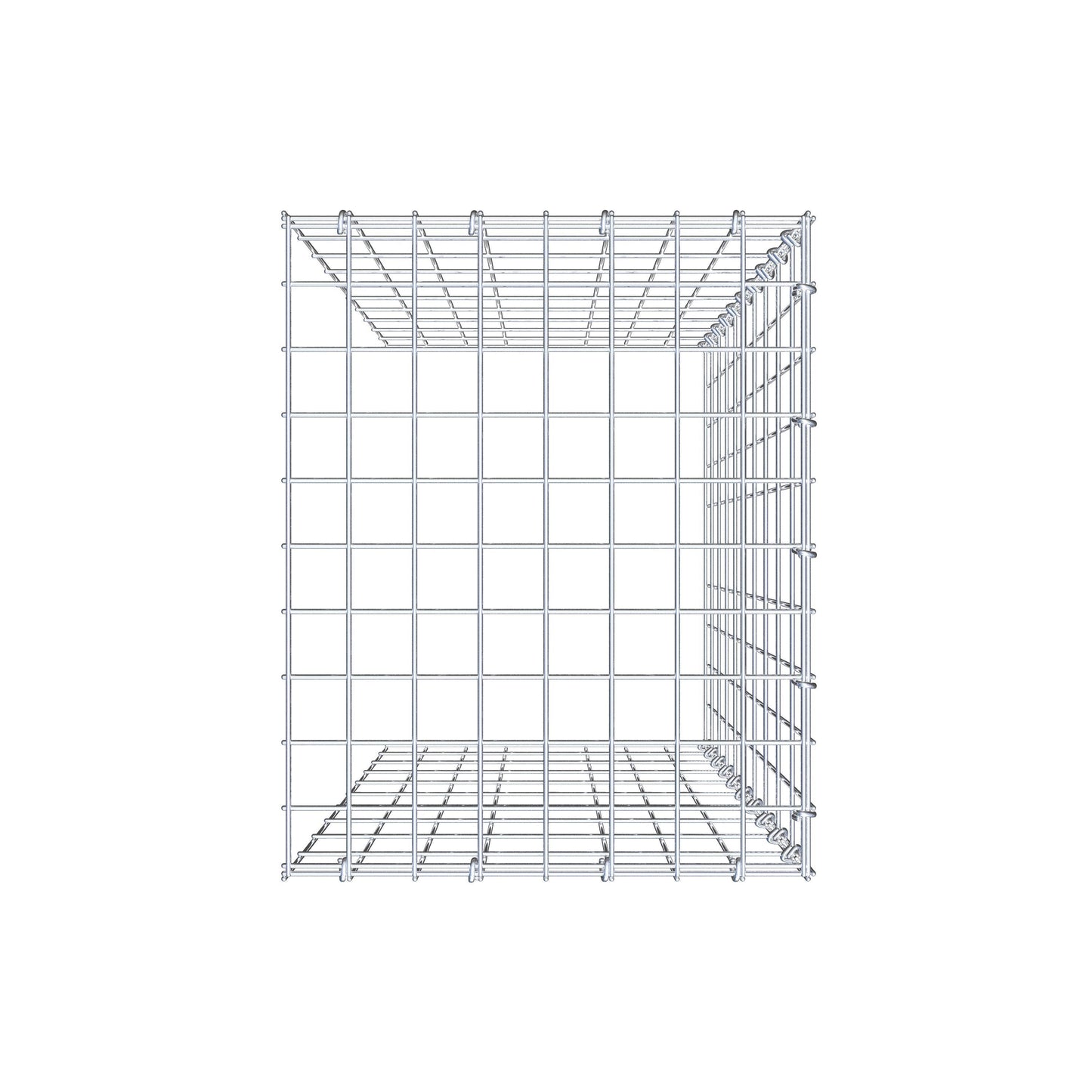 Opzetpaal type 4 100 cm x 40 cm x 50 cm (L x H x D), maaswijdte 5 cm x 10 cm, C-ring