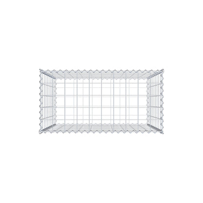 Gabbione 100 cm x 100 cm x 50 cm (L x H x P), maglia 10 cm x 10 cm, spirale