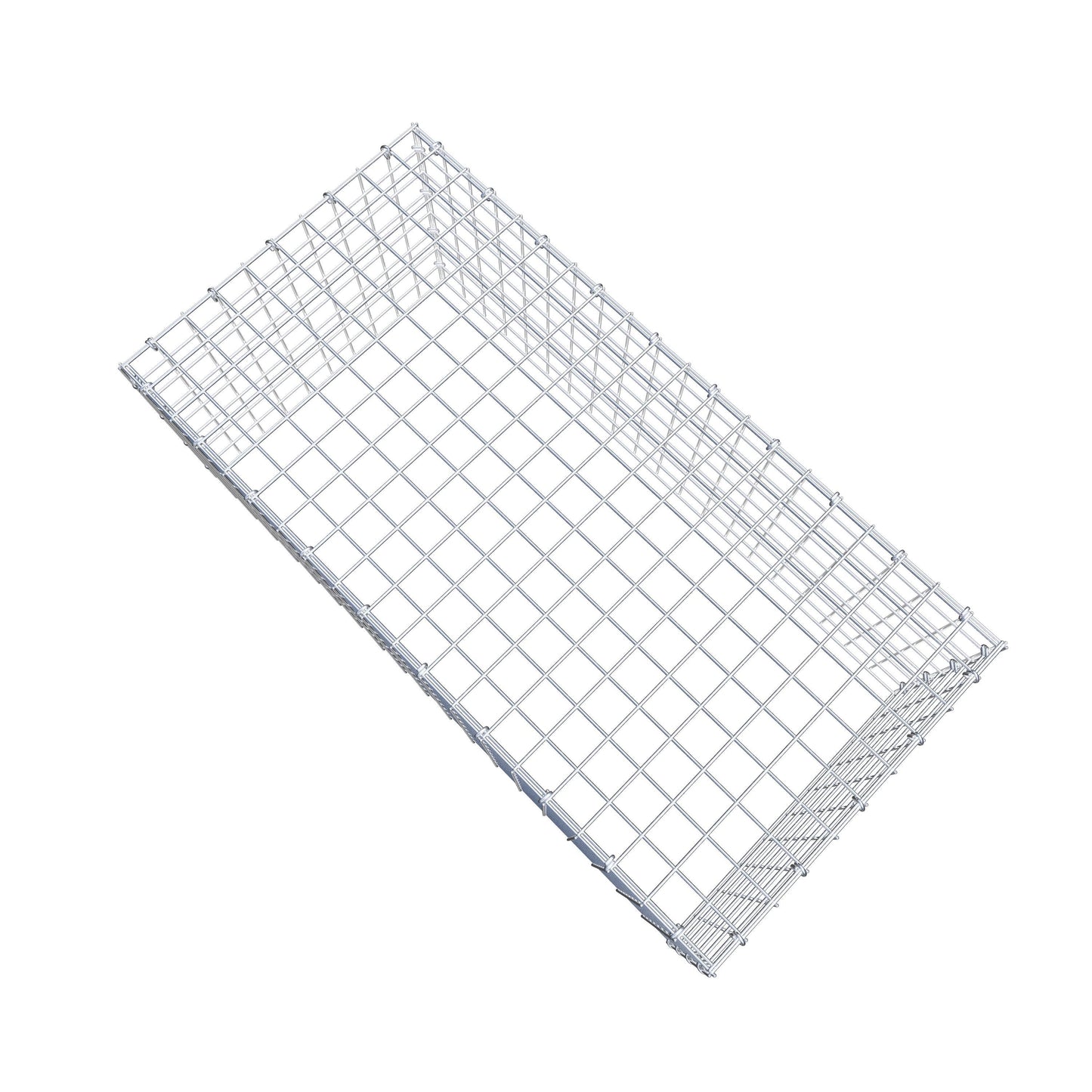 Mounted gabion type 3 100 cm x 40 cm x 50 cm (L x H x D), mesh size 5 cm x 5 cm, C-ring
