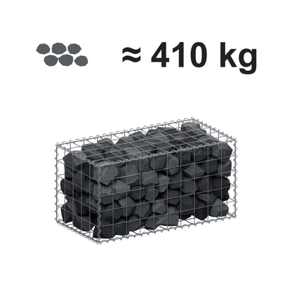 Gabion 100 cm x 50 cm x 50 cm (L x H x D), maskstorlek 10 cm x 10 cm, spiral
