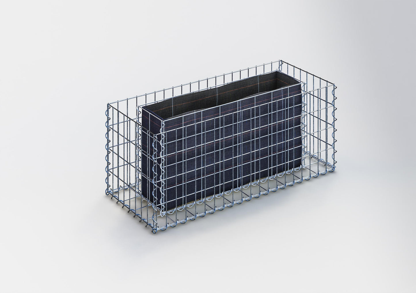 Rechthoekig verhoogd bed 100 cm x 40 cm x 40 cm (L x H x D), maaswijdte 5 x 10 cm, wanddikte 10 cm