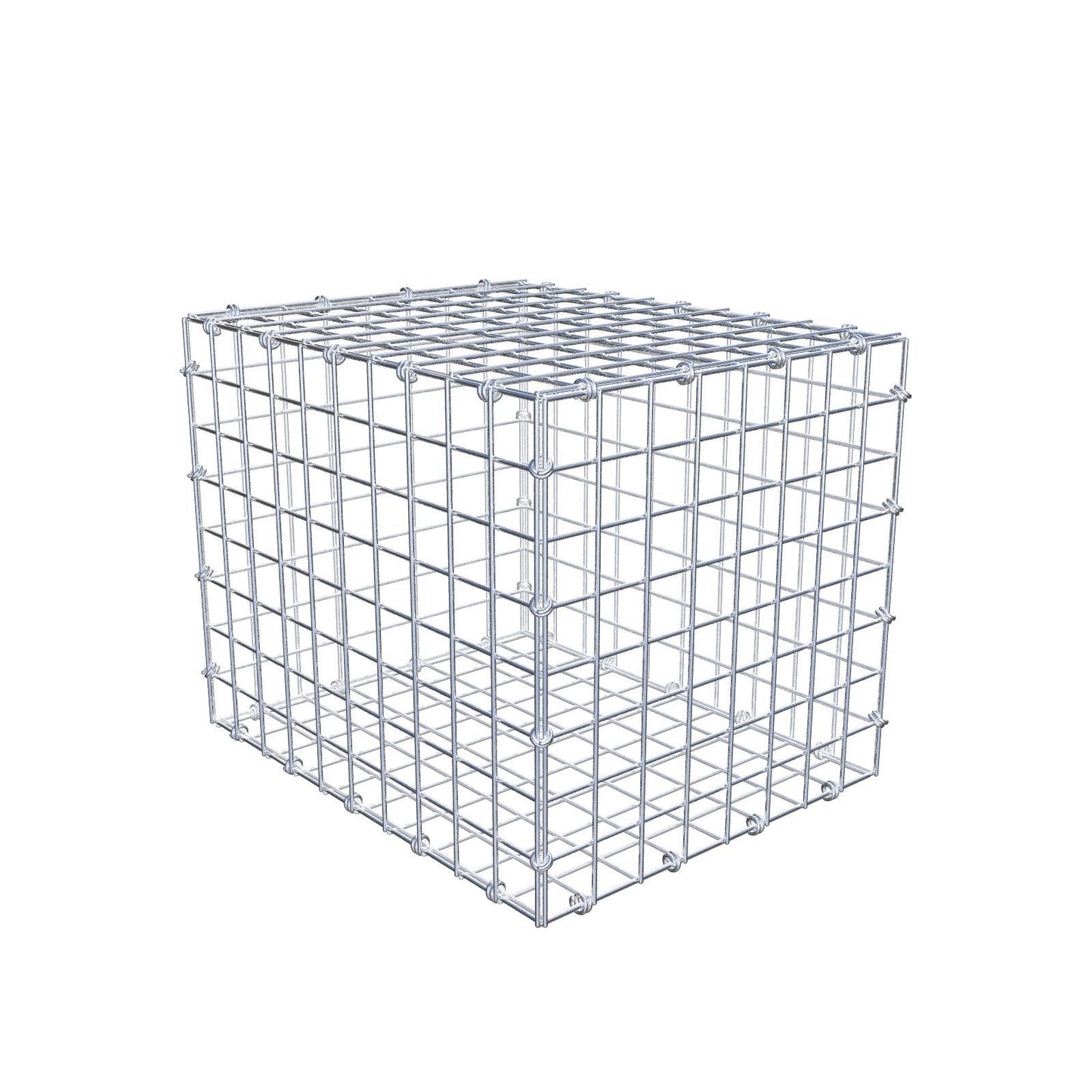 Gabion 50 cm x 40 cm x 40 cm (L x H x D), maskestørrelse 5 x 5 cm, spiralring