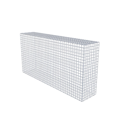 Gabbione 200 cm x 100 cm x 40 cm (L x H x P), maglia 5 cm x 5 cm, anello a C