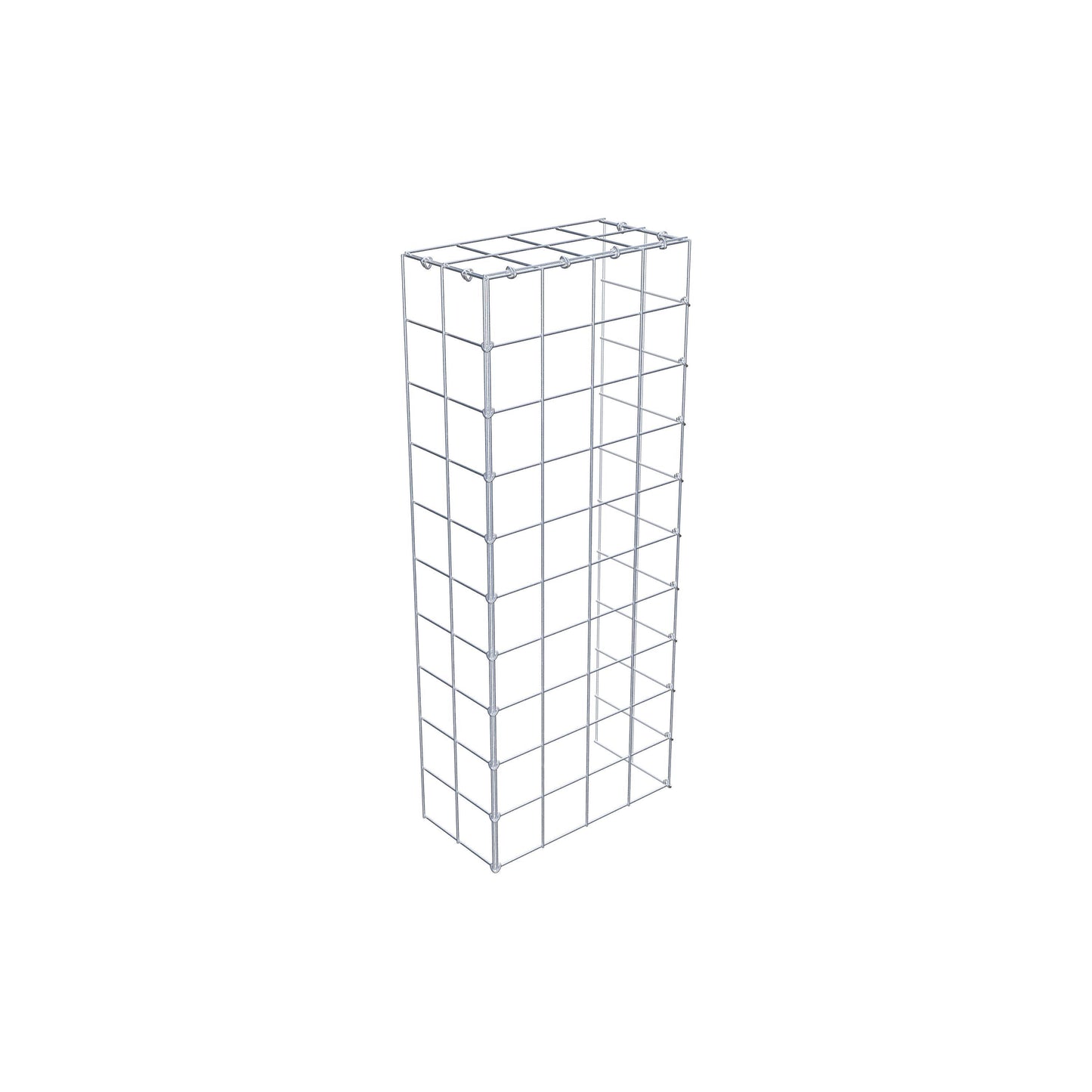 Type 4 oplegkorf 100 cm x 20 cm x 40 cm (L x H x D), maaswijdte 10 cm x 10 cm, C-ring