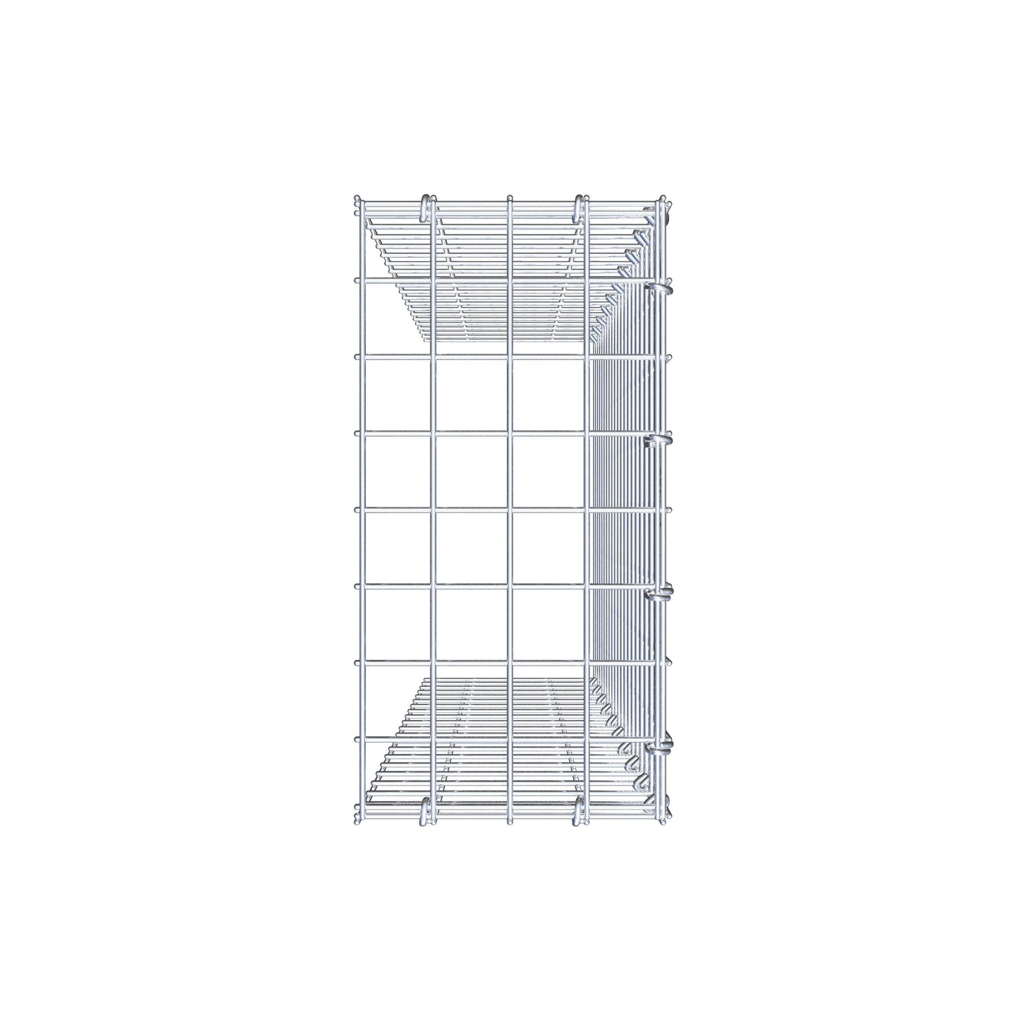 Monteret gabion type 4 100 cm x 20 cm x 40 cm (L x H x D), maskestørrelse 5 cm x 5 cm, C-ring