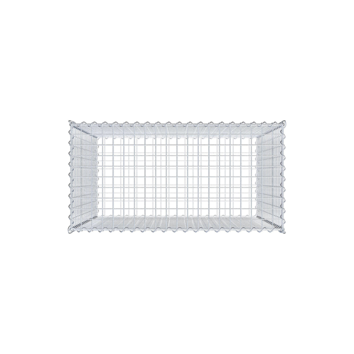 Gabion 100 cm x 100 cm x 50 cm (L x H x P), mailles 5 cm x 5 cm, spirale