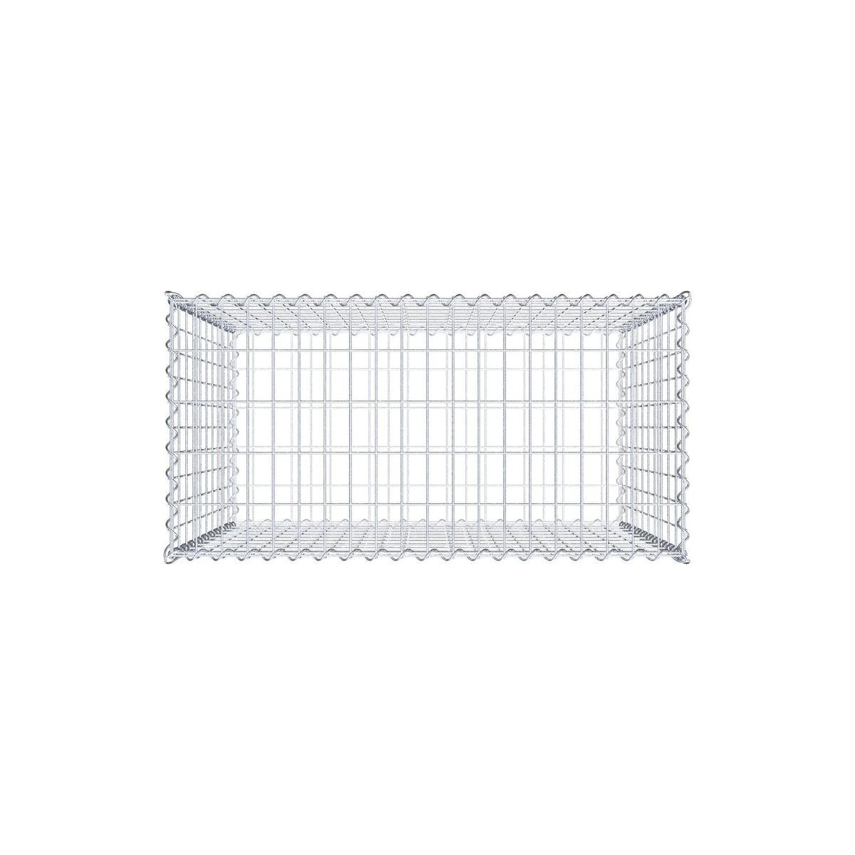 Gabbione 100 cm x 100 cm x 50 cm (L x H x P), maglia 5 cm x 10 cm, spirale