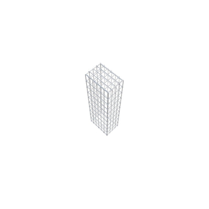 Gavión 100 cm x 30 cm x 20 cm (L x A x P), luz de malla 5 cm x 10 cm, anillo en C