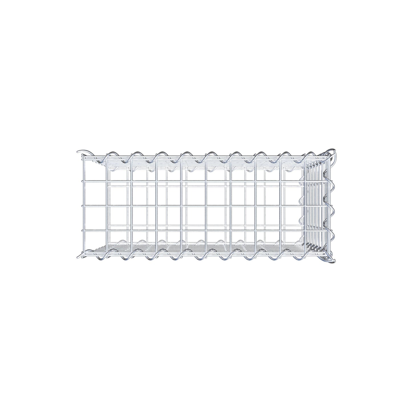 Gabion rapporté type 2 50 cm x 40 cm x 20 cm (L x H x P), mailles 5 cm x 5 cm, spirale