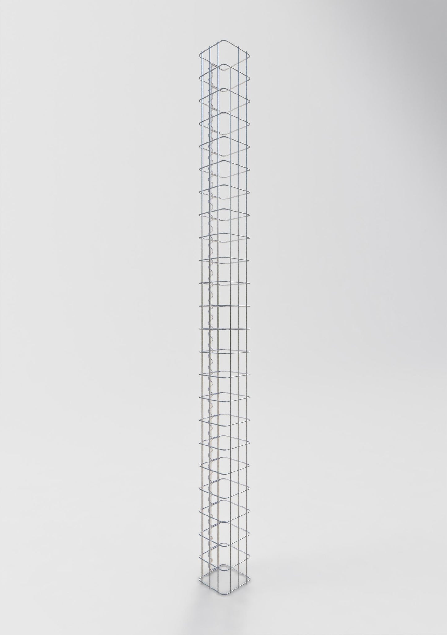 Gabionensäule eckig 17 cm x 17 cm, 230 cm Höhe, MW 5 cm x 10 cm