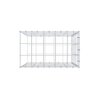 Bevestigbare schanskorf type 2 50 cm x 50 cm x 30 cm (L x H x D), maaswijdte 10 cm x 10 cm, C-ring