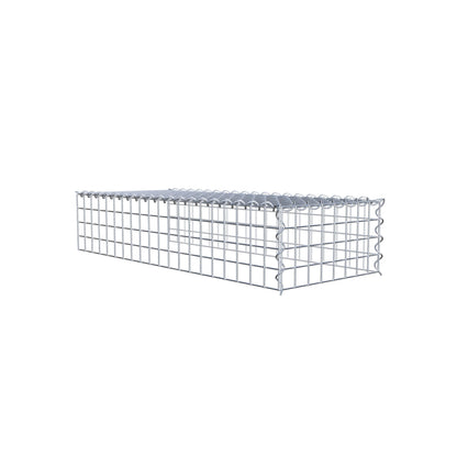 Add-on schanskorf type 4 100 cm x 20 cm x 40 cm (L x H x D), maaswijdte 5 cm x 5 cm, spiraalvormig