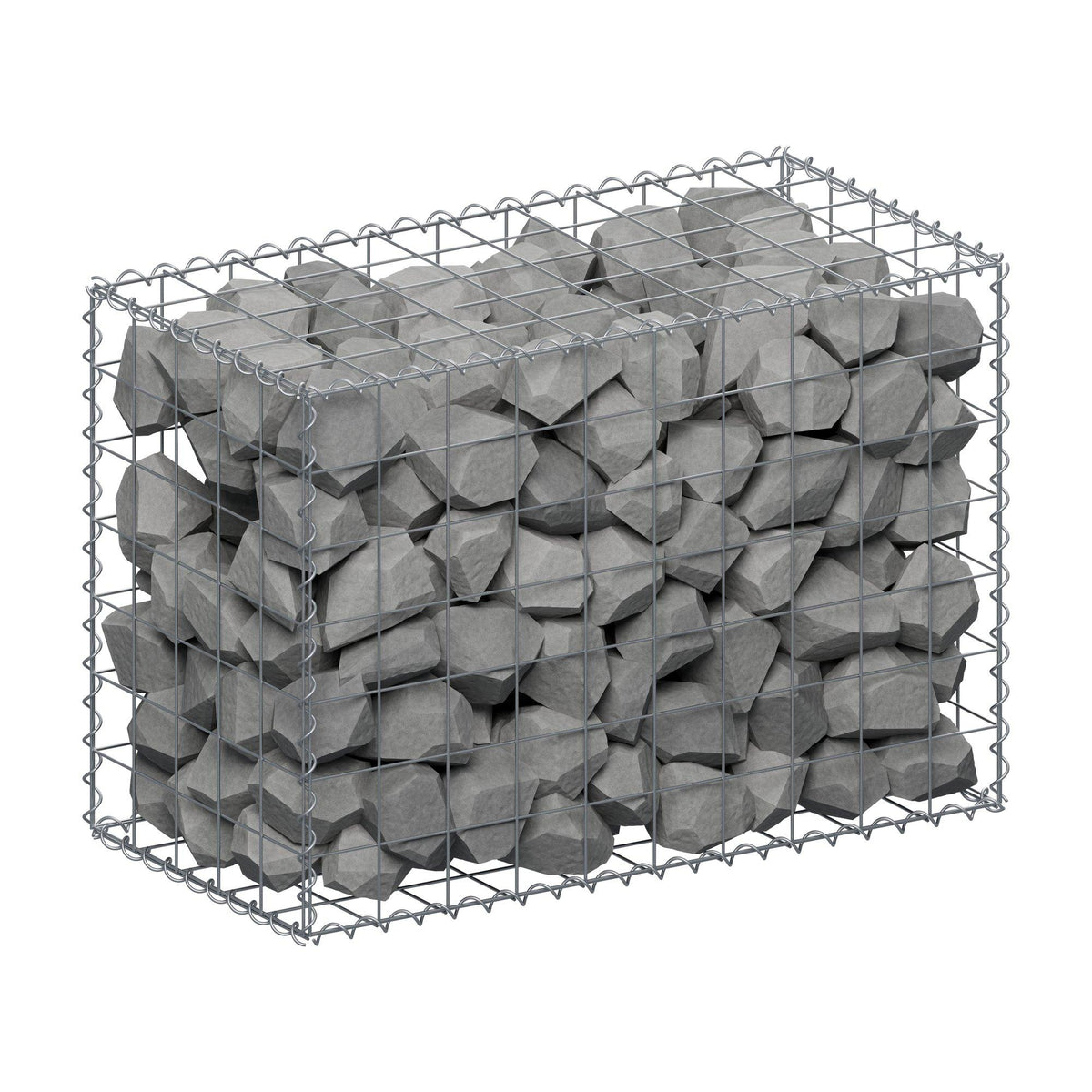 Gabione 100 cm x 70 cm x 50 cm (L x H x T), Maschenweite 10 cm x 10 cm, Spirale