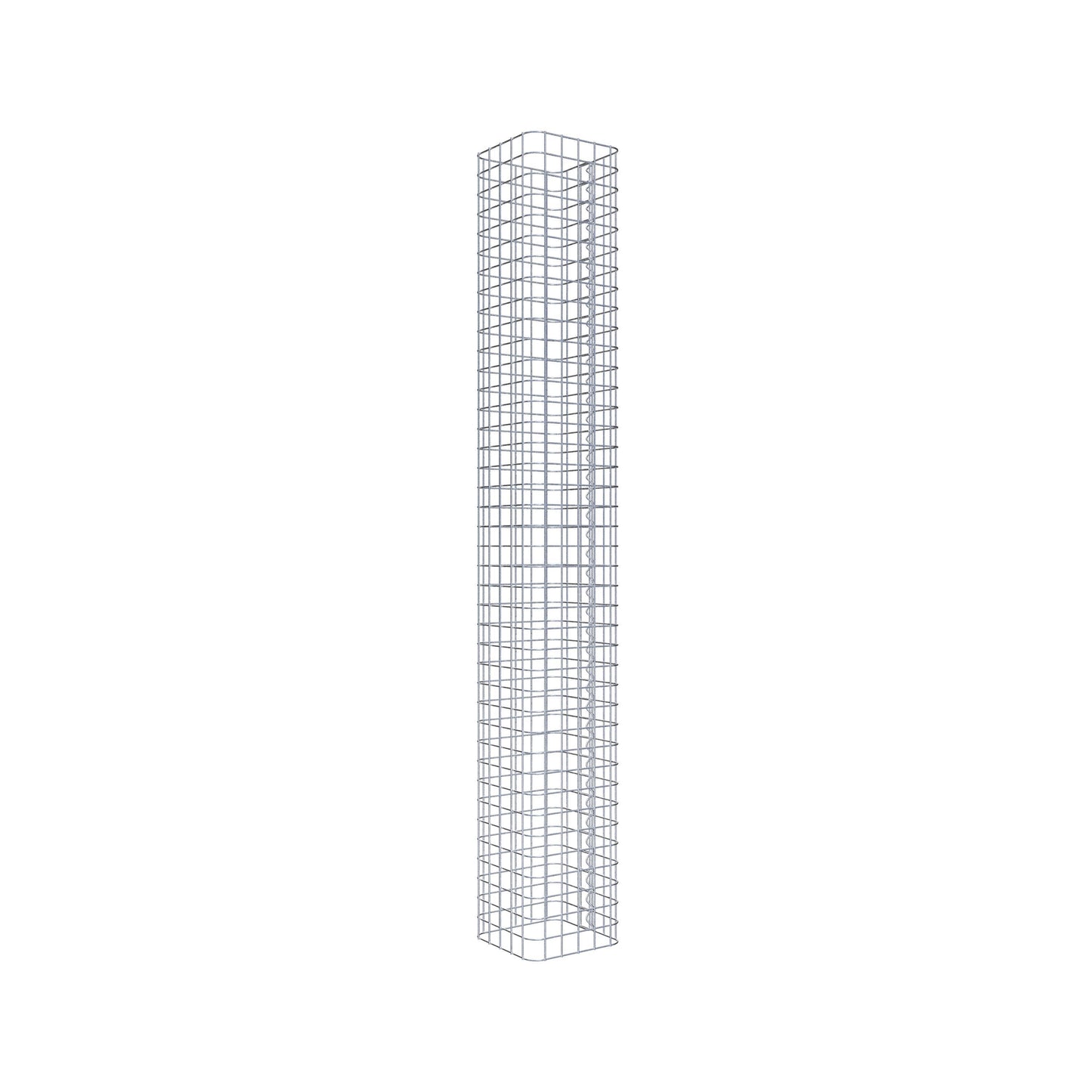 Gabionsøjle, firkantet, varmgalvaniseret, 27 cm x 27 cm, 200 cm høj, MW 5 cm x 5 cm