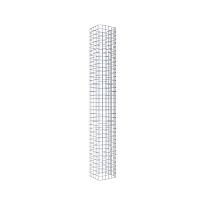 Gabionsøjle, firkantet, varmgalvaniseret, 27 cm x 27 cm, 200 cm høj, MW 5 cm x 5 cm