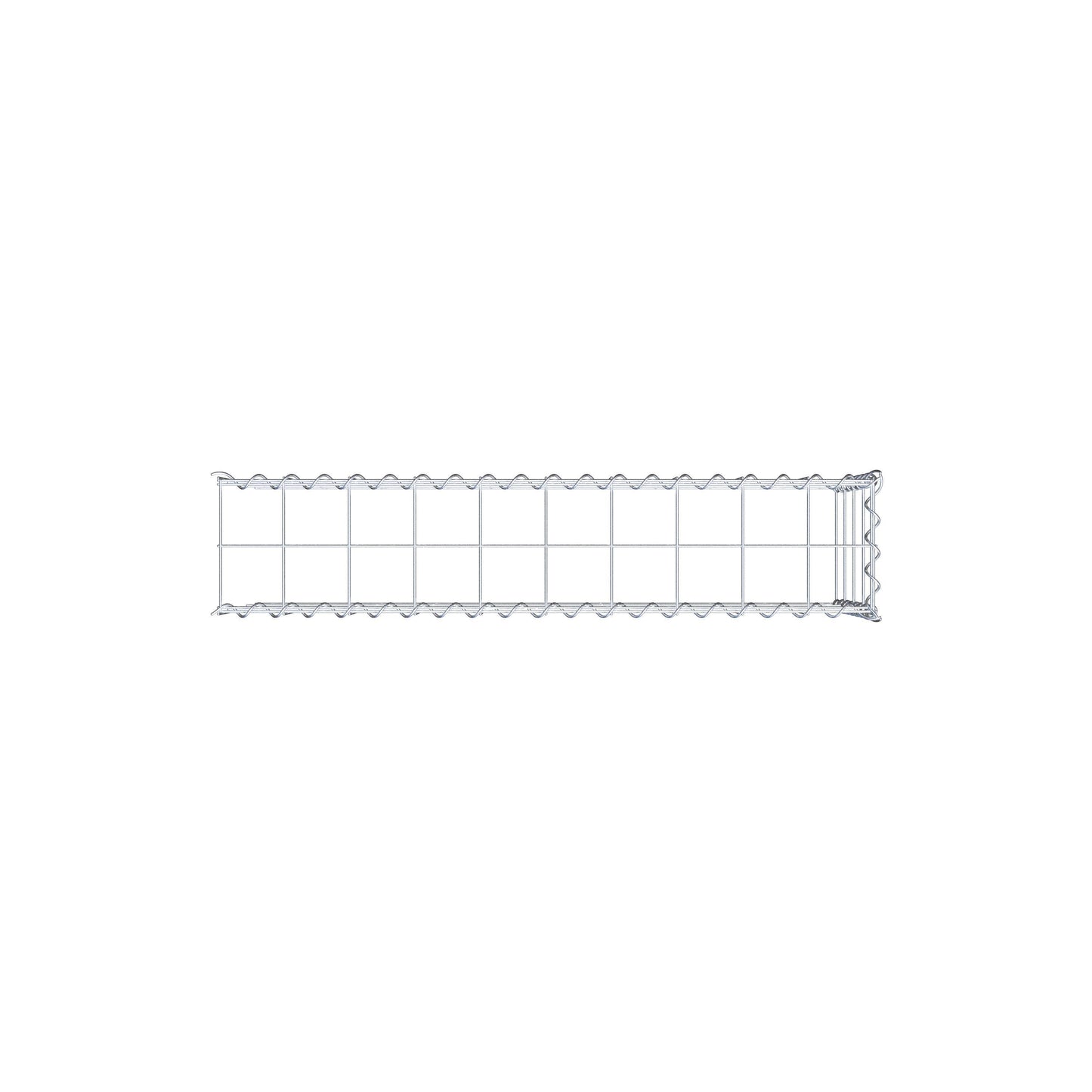 Add-on schanskorf type 4 100 cm x 40 cm x 20 cm (L x H x D), maaswijdte 10 cm x 10 cm, spiraalvormig