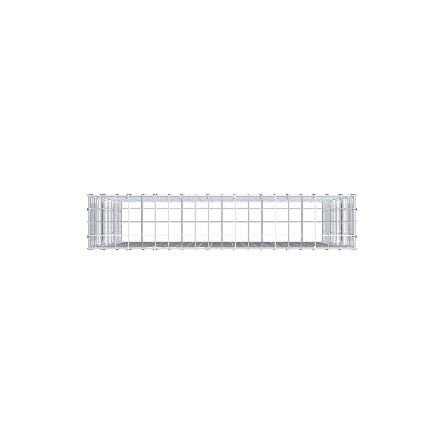 Monteret gabion type 3 100 cm x 100 cm x 20 cm (L x H x D), maskestørrelse 5 cm x 5 cm, C-ring