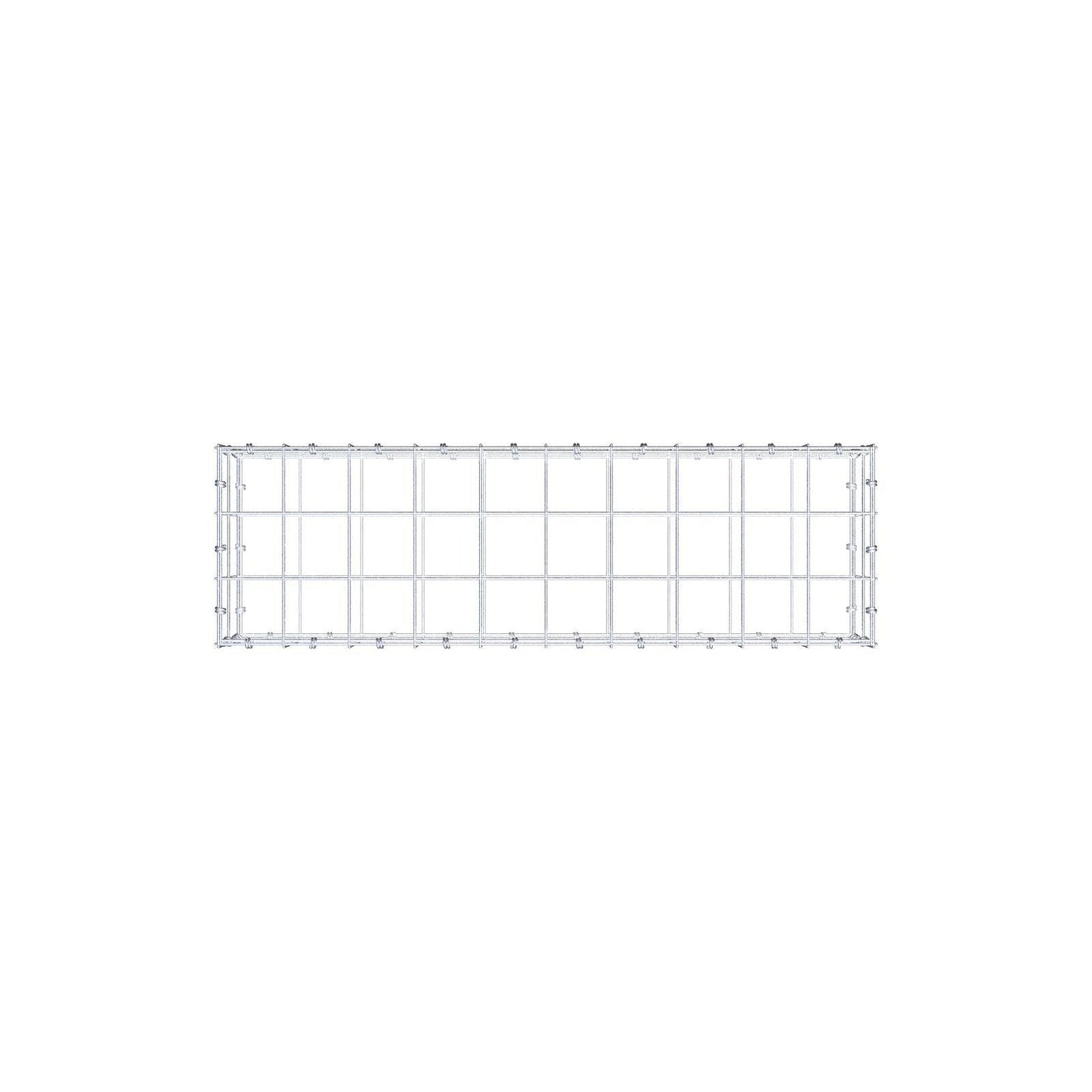 Gabione 100 cm x 20 cm x 30 cm (L x H x T), Maschenweite 10 x 10 cm, Spiralring