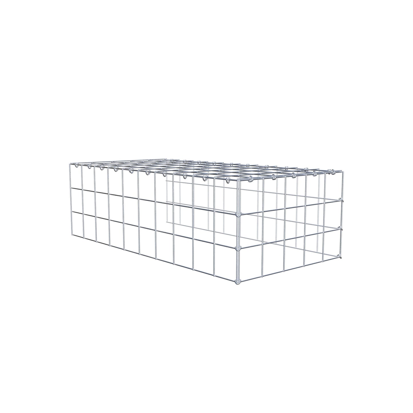 Anbaugabione Typ 4 100 cm x 30 cm x 50 cm (L x H x T), Maschenweite 10 cm x 10 cm, C-Ring