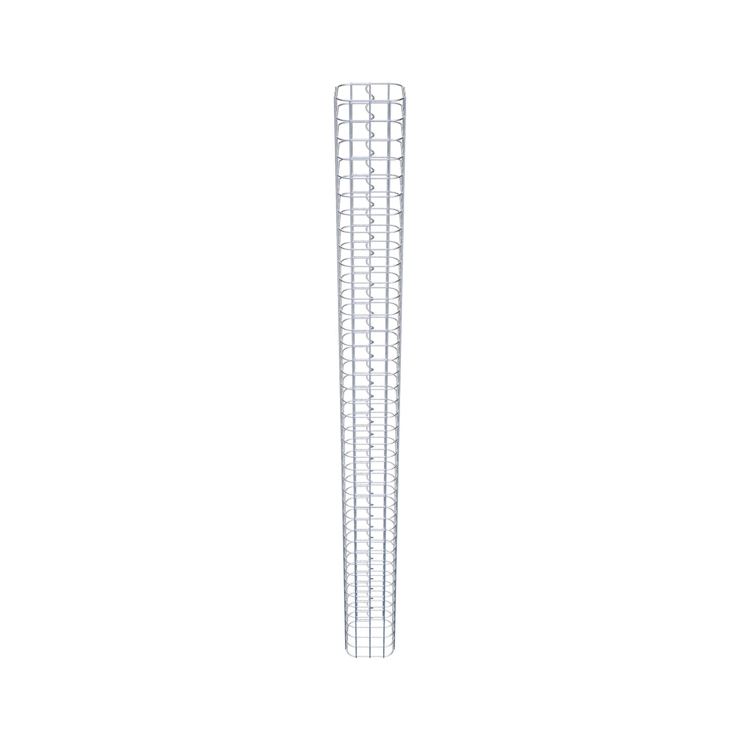 Rechthoekige thermisch verzinkte schanskorfzuil, 17 cm x 17 cm, 200 cm hoog, MW 5 cm x 5 cm