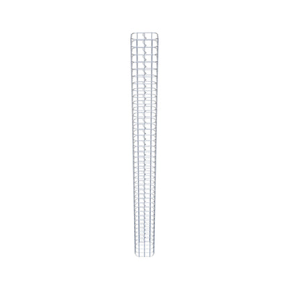 Rechthoekige thermisch verzinkte schanskorfzuil, 17 cm x 17 cm, 200 cm hoog, MW 5 cm x 5 cm