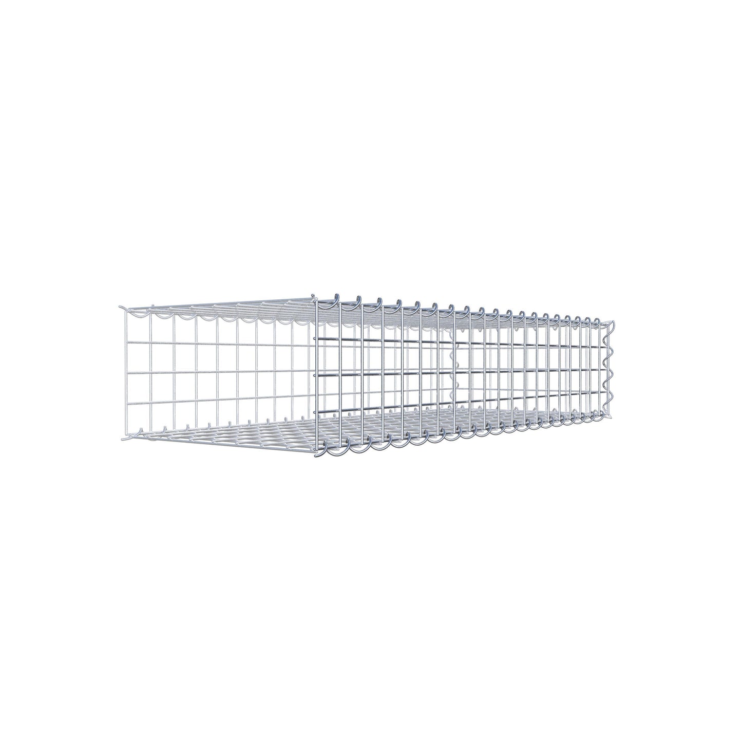 Add-on schanskorf type 2 100 cm x 20 cm x 40 cm (L x H x D), maaswijdte 5 cm x 5 cm, spiraalvormig