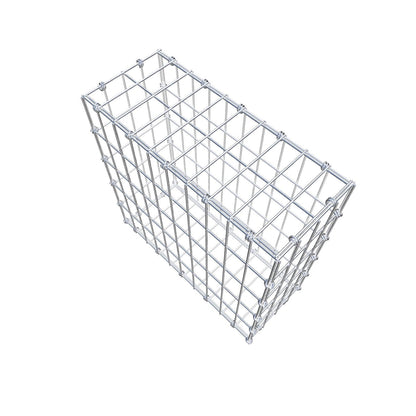 Gabion 50 cm x 50 cm x 20 cm (L x H x D), maskestørrelse 5 x 10 cm, spiralring