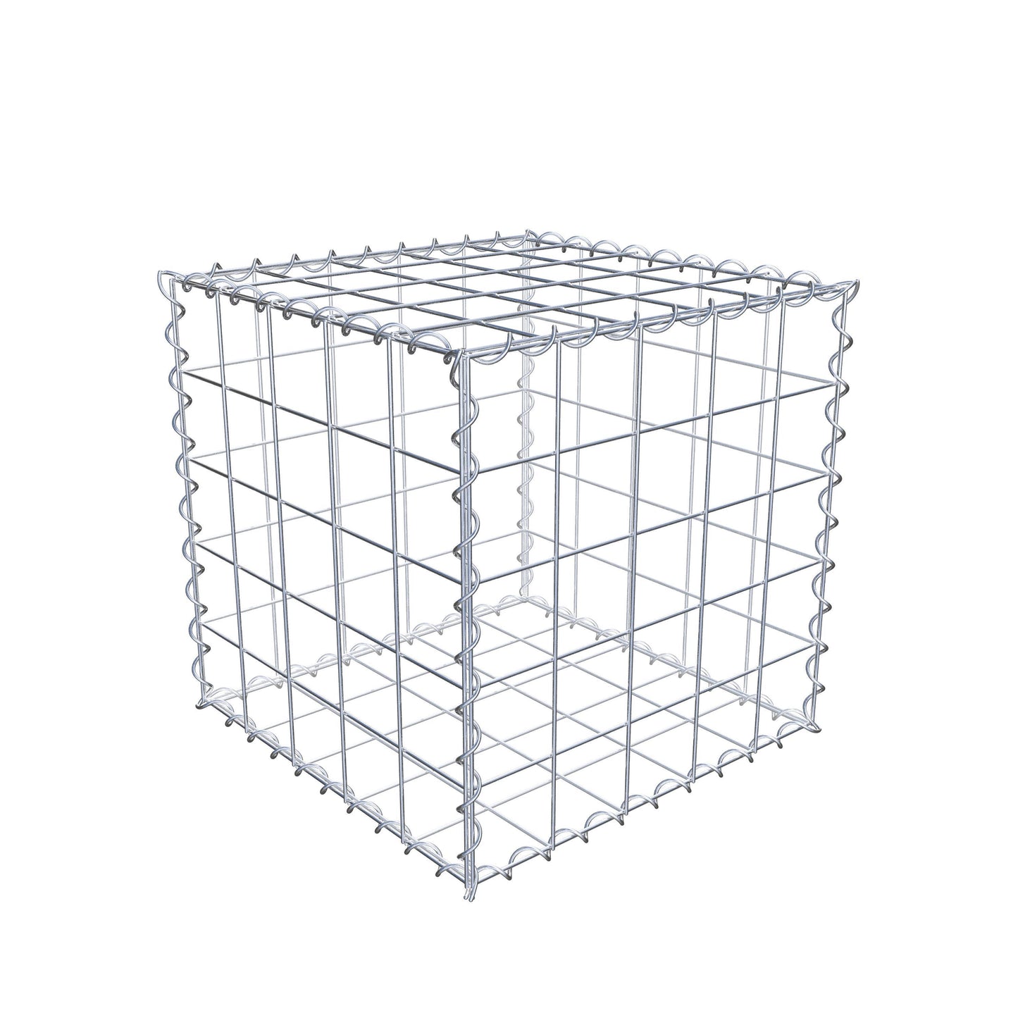 Gabbione 50 cm x 50 cm x 50 cm (L x H x P), maglia 10 cm x 10 cm, spirale