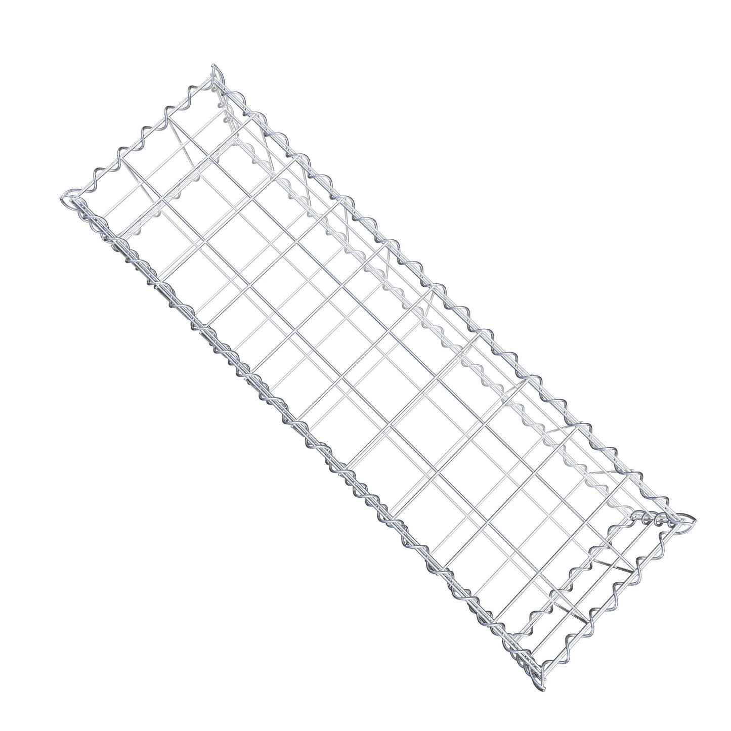 Schanskorf 100 cm x 20 cm x 30 cm (L x H x D), maaswijdte 10 cm x 10 cm, spiraalvormig