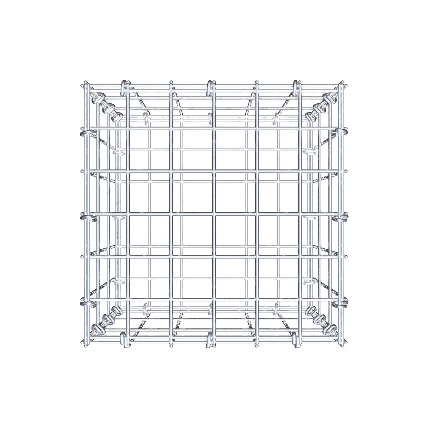 Gabião 30 cm x 30 cm x 30 cm (C x A x P), malhagem 5 cm x 10 cm, anel C