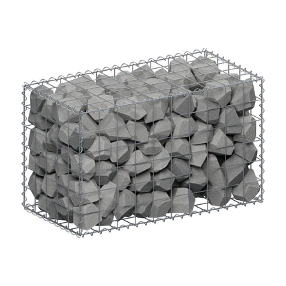 Schanskorf 100 cm x 60 cm x 50 cm (L x H x D), maaswijdte 10 cm x 10 cm, spiraalvormig