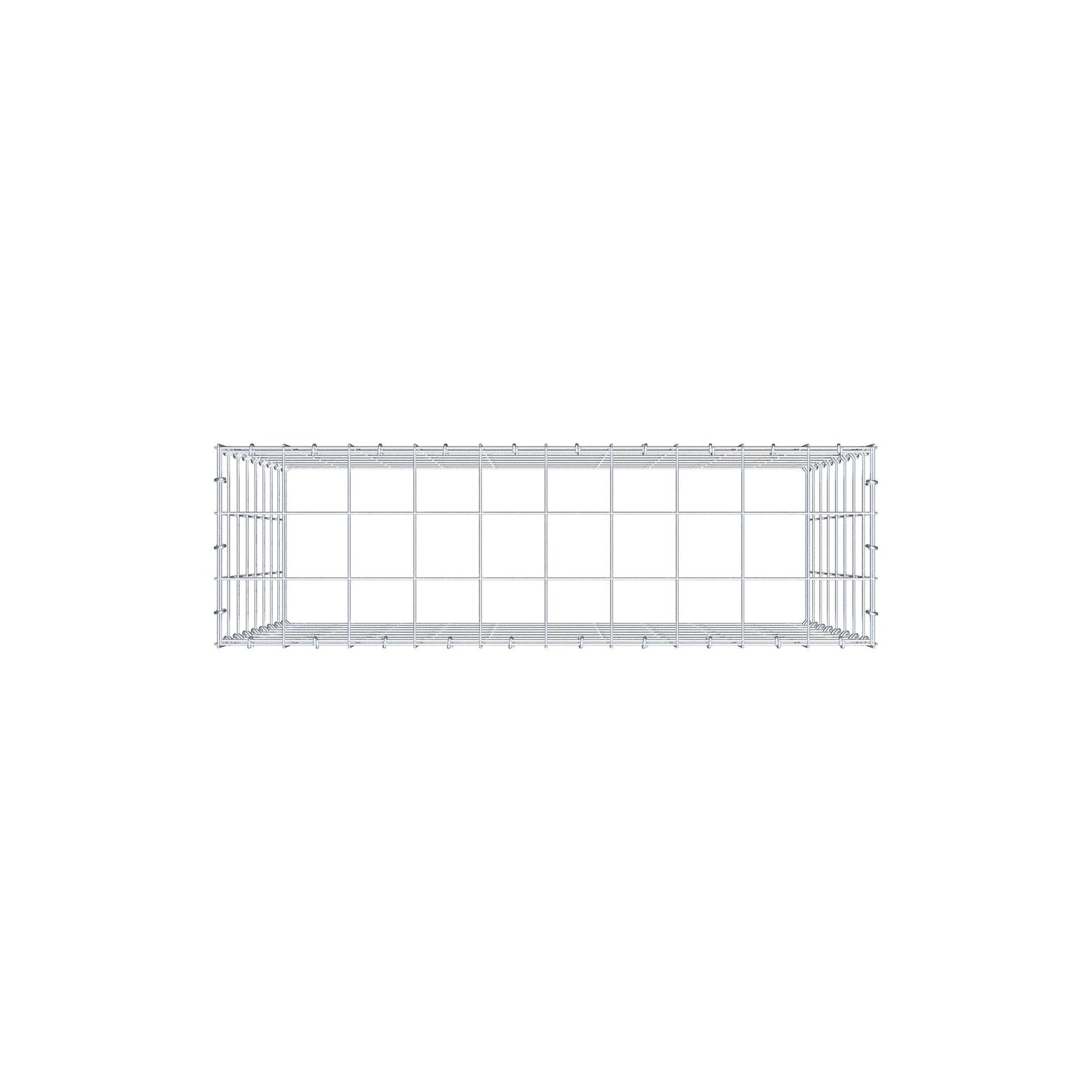 Type 3 oplegkorf 100 cm x 80 cm x 30 cm (L x H x D), maaswijdte 10 cm x 10 cm, C-ring