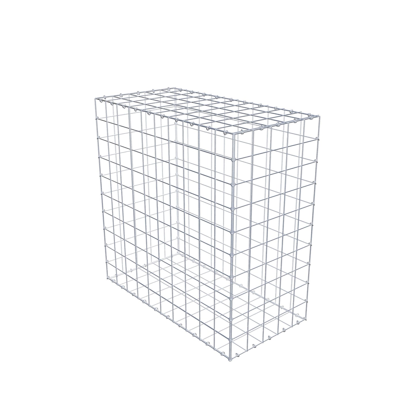 Gabion 100 cm x 100 cm x 50 cm (L x H x D), mesh size 10 cm x 10 cm, C-ring