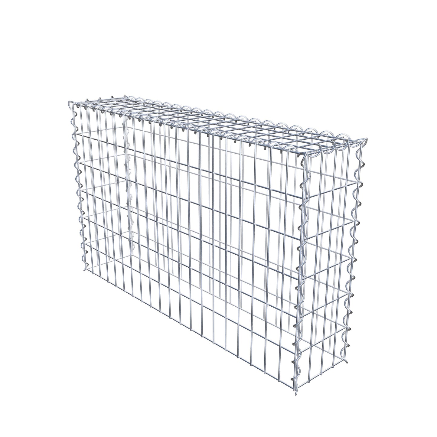 Gabion rapporté type 3 100 cm x 60 cm x 20 cm (L x H x P), mailles 5 cm x 10 cm, spirale