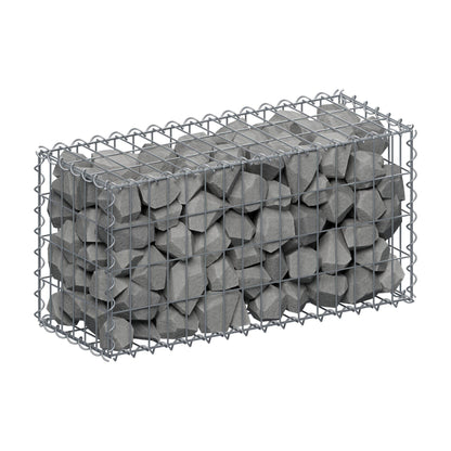 Gabion 80 cm x 40 cm x 30 cm (L x H x D), maskestørrelse 5 cm x 10 cm, spiral