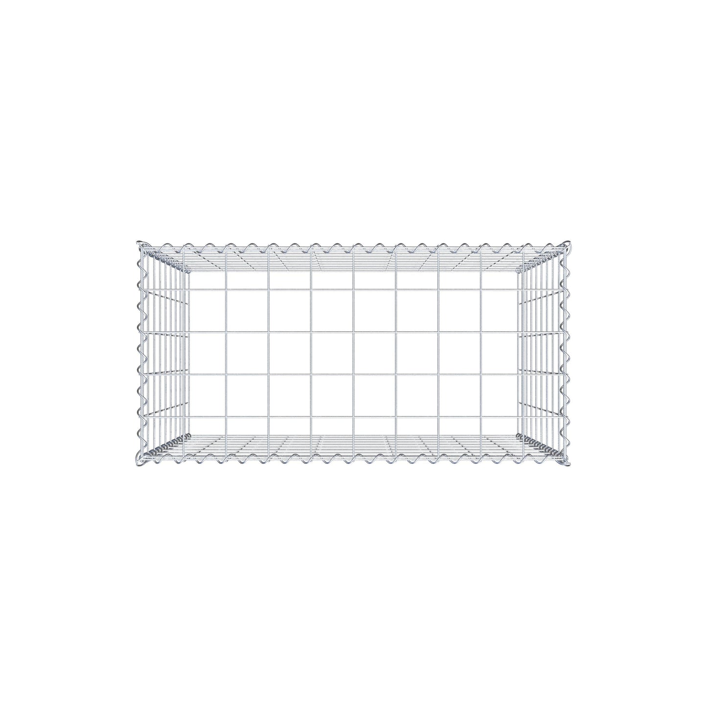 Gabbione aggiuntivo tipo 3 100 cm x 90 cm x 50 cm (L x H x P), maglia 10 cm x 10 cm, spirale