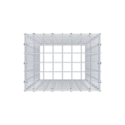 Monteret gabion type 3 80 cm x 40 cm x 30 cm (L x H x D), maskestørrelse 5 cm x 5 cm, C-ring