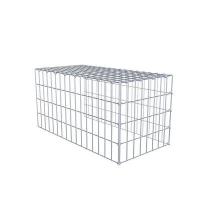 Monteret gabion type 4 80 cm x 40 cm x 40 cm (L x H x D), maskestørrelse 5 cm x 10 cm, C-ring