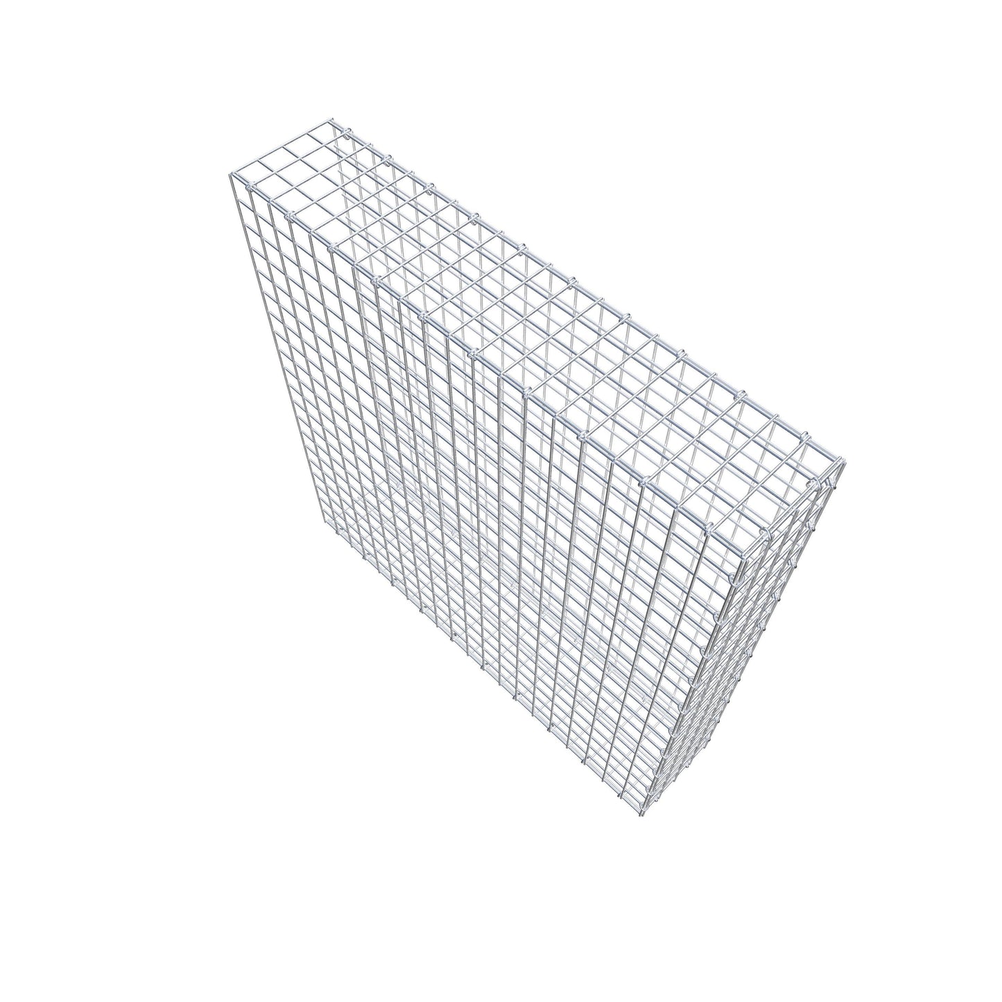 Bevestigbare schanskorf type 2 100 cm x 100 cm x 20 cm (L x H x D), maaswijdte 5 cm x 5 cm, C-ring