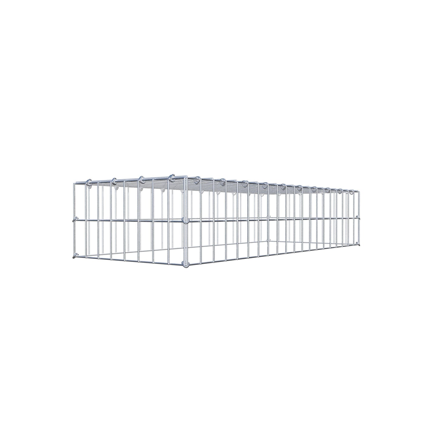 Type 3 oplegkorf 100 cm x 20 cm x 40 cm (L x H x D), maaswijdte 5 cm x 10 cm, C-ring