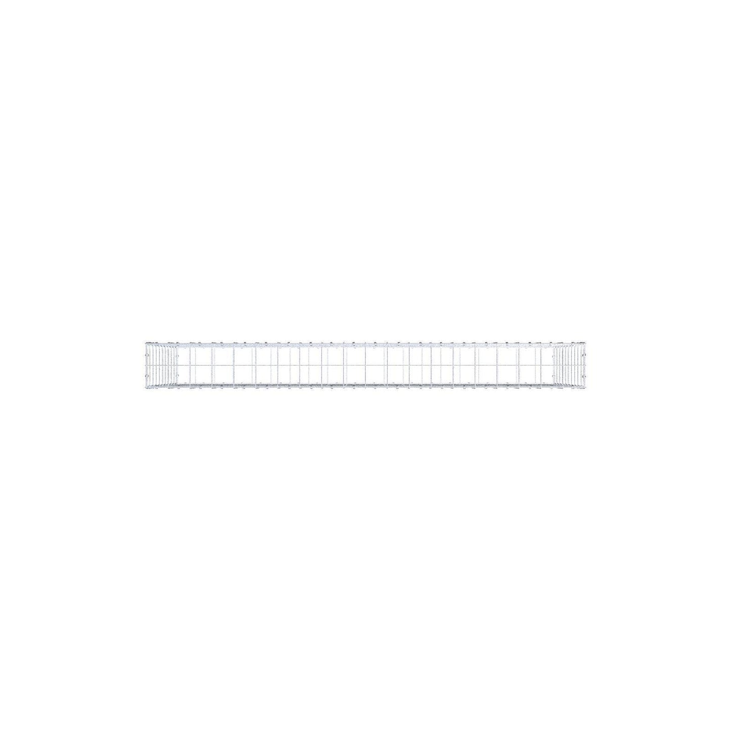 Gabion 200 cm x 100 cm x 20 cm (L x H x D), mesh size 10 x 10 cm, spiral ring