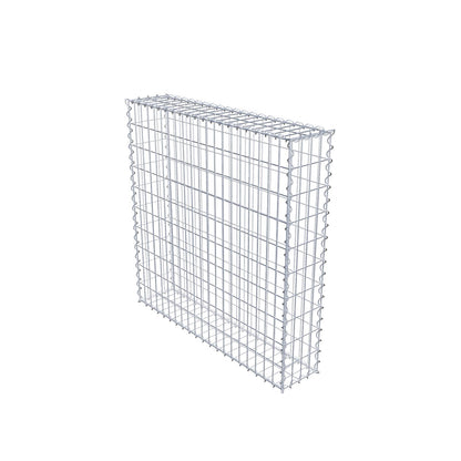 Gabion 100 cm x 100 cm x 20 cm (L x H x D), maskstorlek 5 cm x 10 cm, spiral