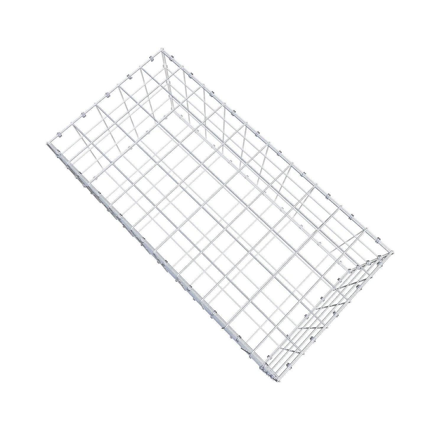 Gabion 100 cm x 40 cm x 50 cm (L x H x D), maskstorlek 10 x 10 cm, spiralring