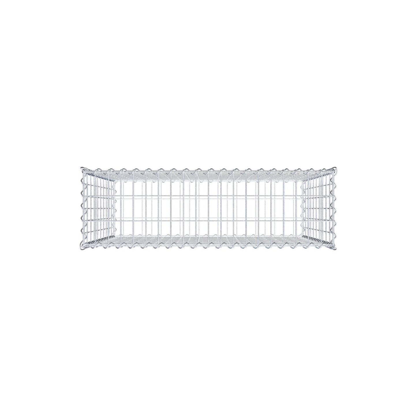 Gabion 100 cm x 100 cm x 30 cm (L x H x D), mesh size 5 cm x 10 cm, spiral