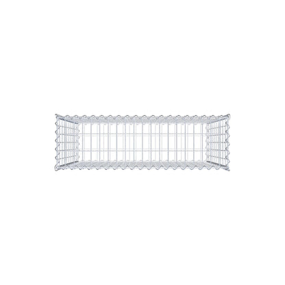 Gabion 100 cm x 100 cm x 30 cm (L x H x D), mesh size 5 cm x 10 cm, spiral