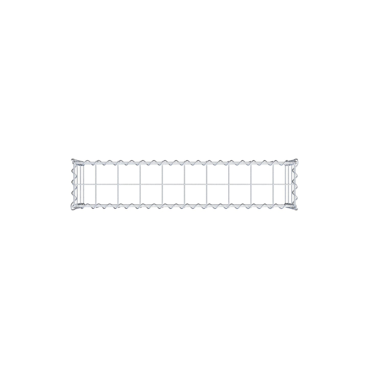 Aangegroeide schanskorf type 3 100 cm x 30 cm x 20 cm (L x H x D), maaswijdte 10 cm x 10 cm, spiraal