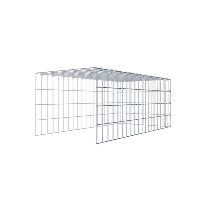 Opzetpaal type 4 100 cm x 40 cm x 50 cm (L x H x D), maaswijdte 5 cm x 10 cm, C-ring
