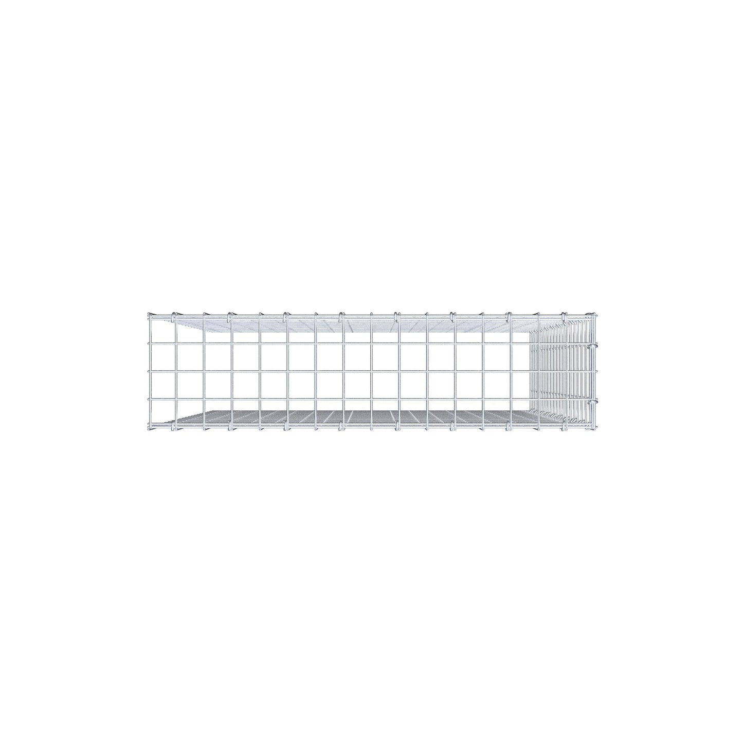 Gavión complementario de tipo 4 100 cm x 80 cm x 20 cm (L x A x P), malla 5 cm x 5 cm, anillo en C