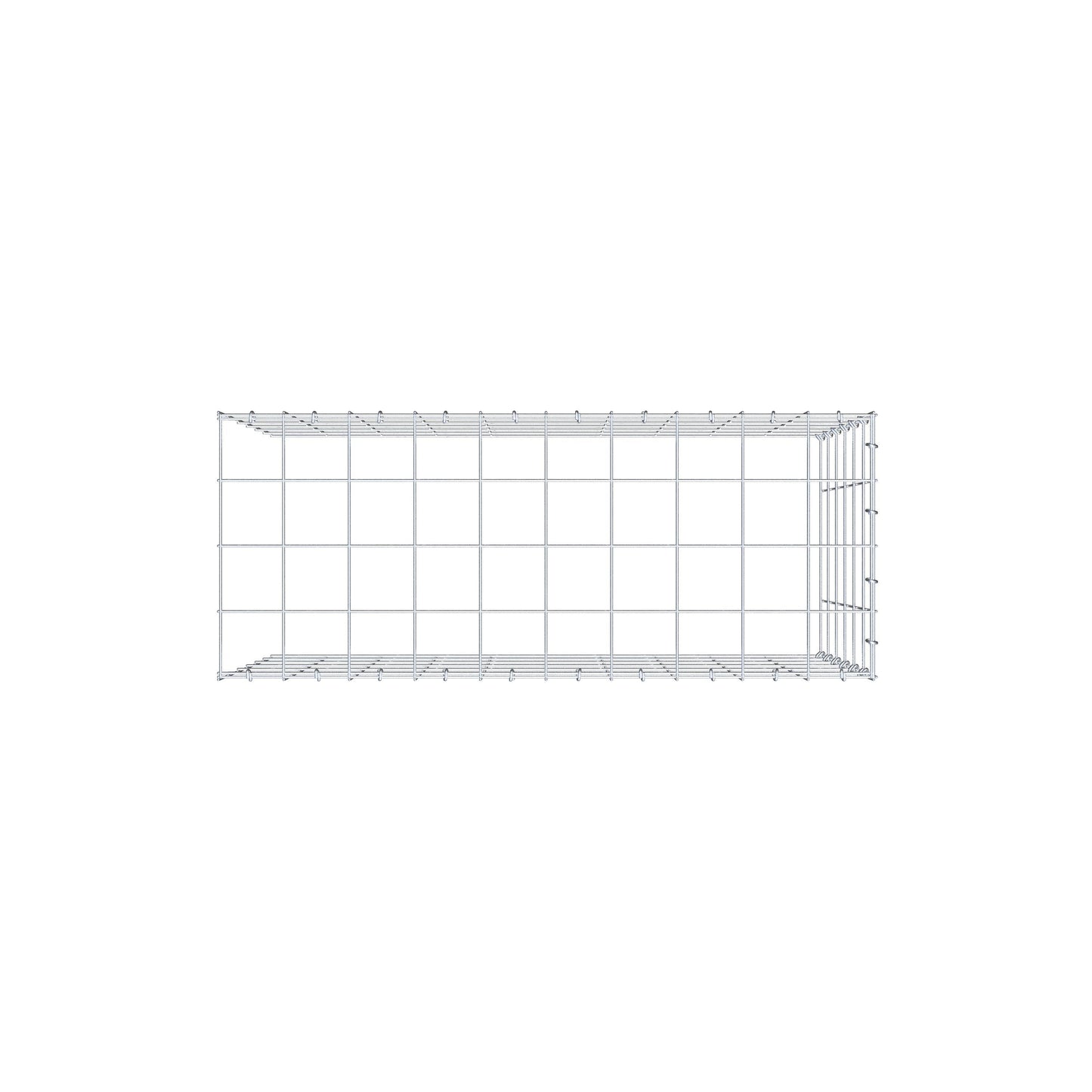 Gabbione aggiuntivo tipo 4 100 cm x 60 cm x 40 cm (L x H x P), maglia 10 cm x 10 cm, anello a C